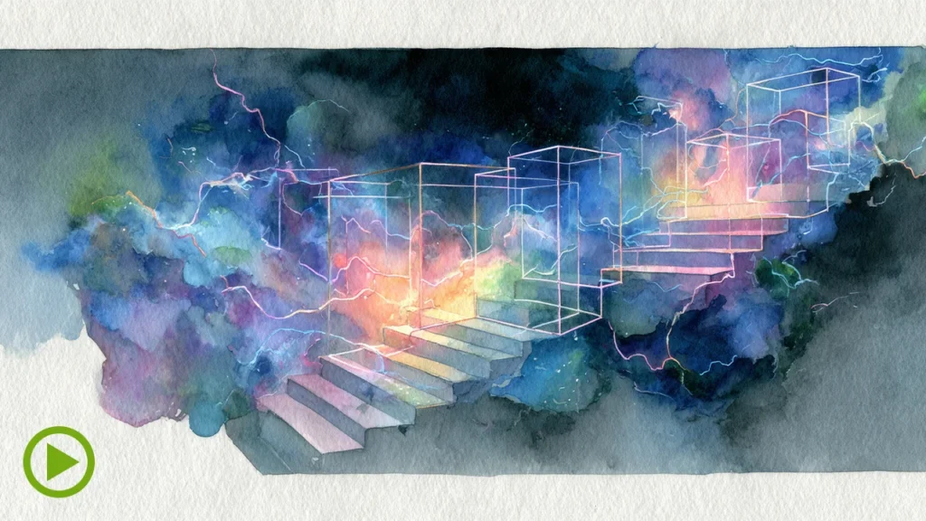 S.M.A.R.T Goals - A watercolor visualization of the architecture of ambition by Level Up Audio